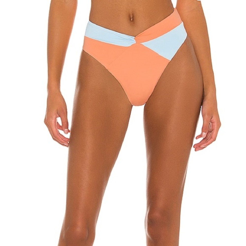 L*Space Nancy Lee Bikini Bottom in Tangy & Sky Blue New with tags small